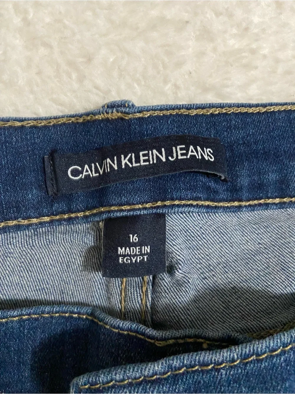 Calvin Klein Jeans dark blue denim shorts
